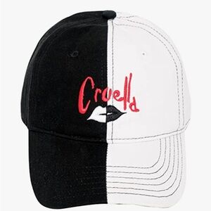NWT Disney Black and White Cruella Cap